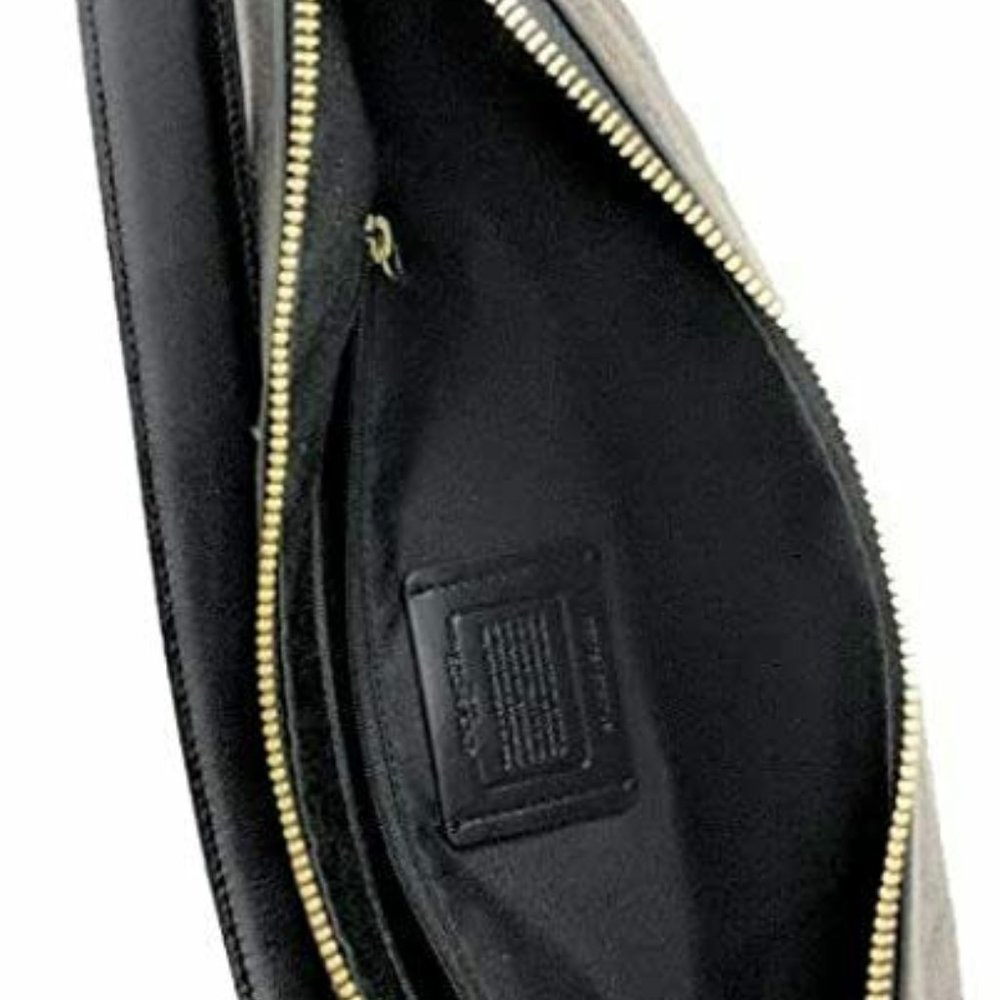 Coach Brown/Black Monogram Skylar Canvas Hobo Bag 👜 - Picture 4 of 6